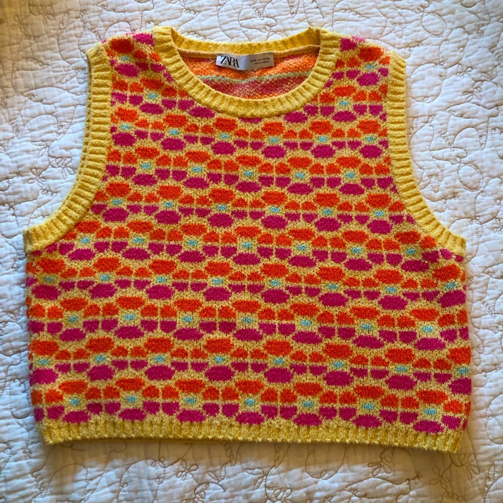 Zara Multicolor Knit Vest